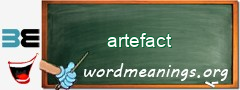 WordMeaning blackboard for artefact